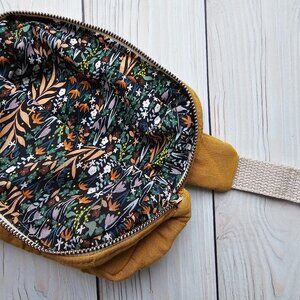 NEW Yellow Floral Quilted Fanny Pack + Crossbody Bag | Sling Bag Pouch Purse